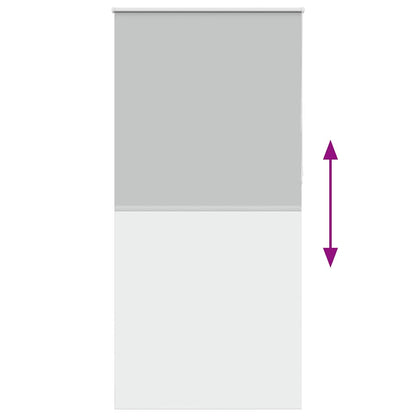 vidaXL Roller Blind Blackout Light Grey 100x230 cm Fabric Width 95.7 cm Polyester