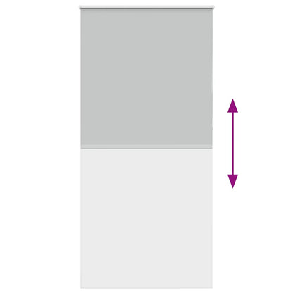 vidaXL Roller Blind Blackout Light Grey 105x230 cm Fabric Width 100.7 cm Polyester