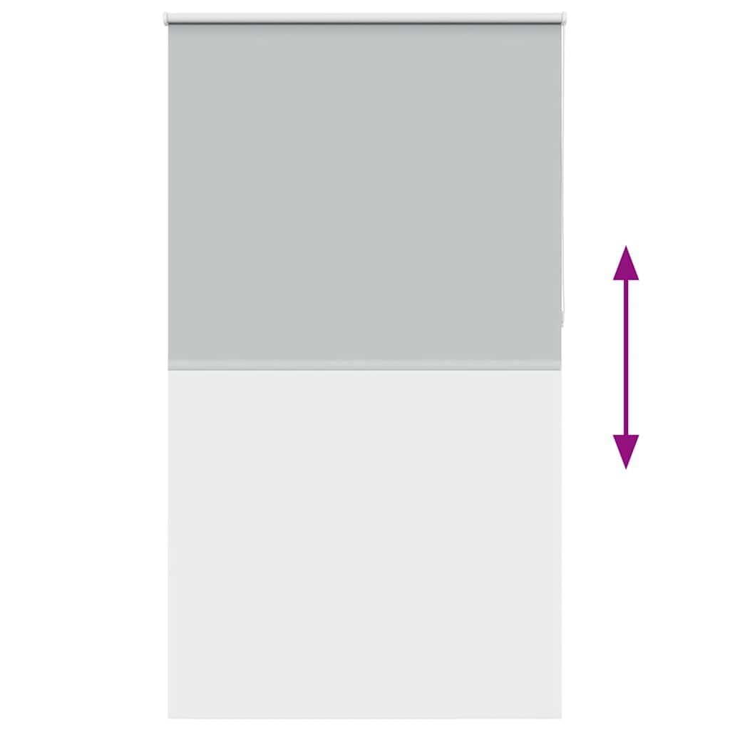 vidaXL Roller Blind Blackout Light Grey 120x230 cm Fabric Width 116.6 cm Polyester
