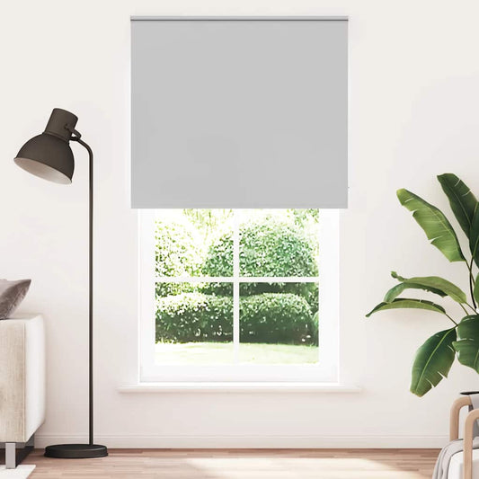 vidaXL Roller Blind Blackout Light Grey 125x230cm Fabric Width 121.6cm