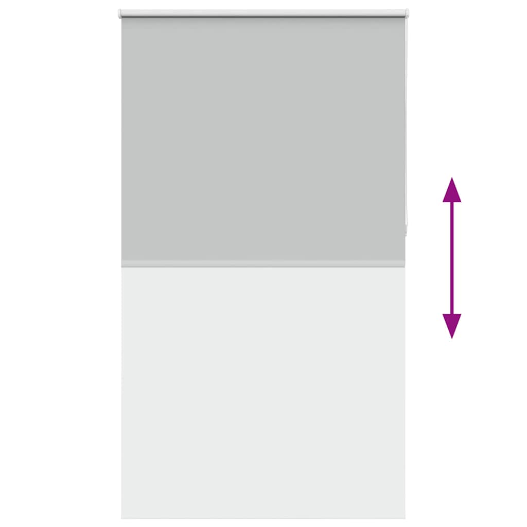 vidaXL Roller Blind Blackout Light Grey 125x230 cm Fabric Width 121.6 cm Polyester