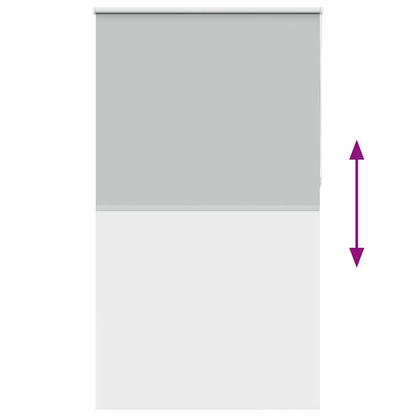 vidaXL Roller Blind Blackout Light Grey 130x230 cm Fabric Width 126.6 cm Polyester
