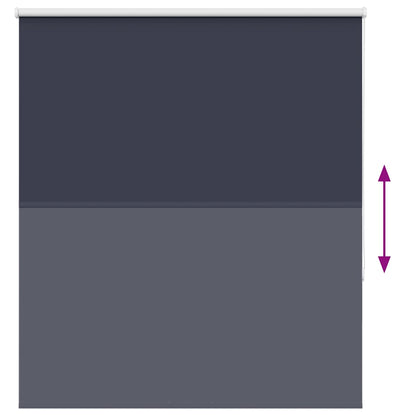 vidaXL Roller Blind Blackout Marine 120x130 cm Fabric Width 116.6 cm Polyester