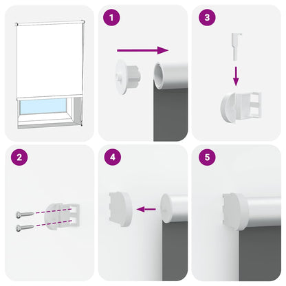 vidaXL Roller Blind Blackout Marine 120x130 cm Fabric Width 116.6 cm Polyester