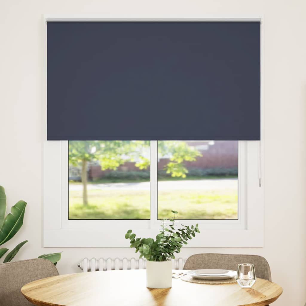 vidaXL Roller Blind Blackout Marine 135x150 cm Fabric Width 131.6 cm Polyester