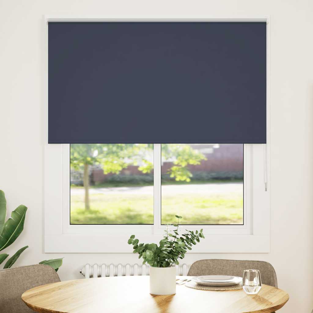 vidaXL Roller Blind Blackout Marine 120x175 cm Fabric Width 116.6 cm Polyester