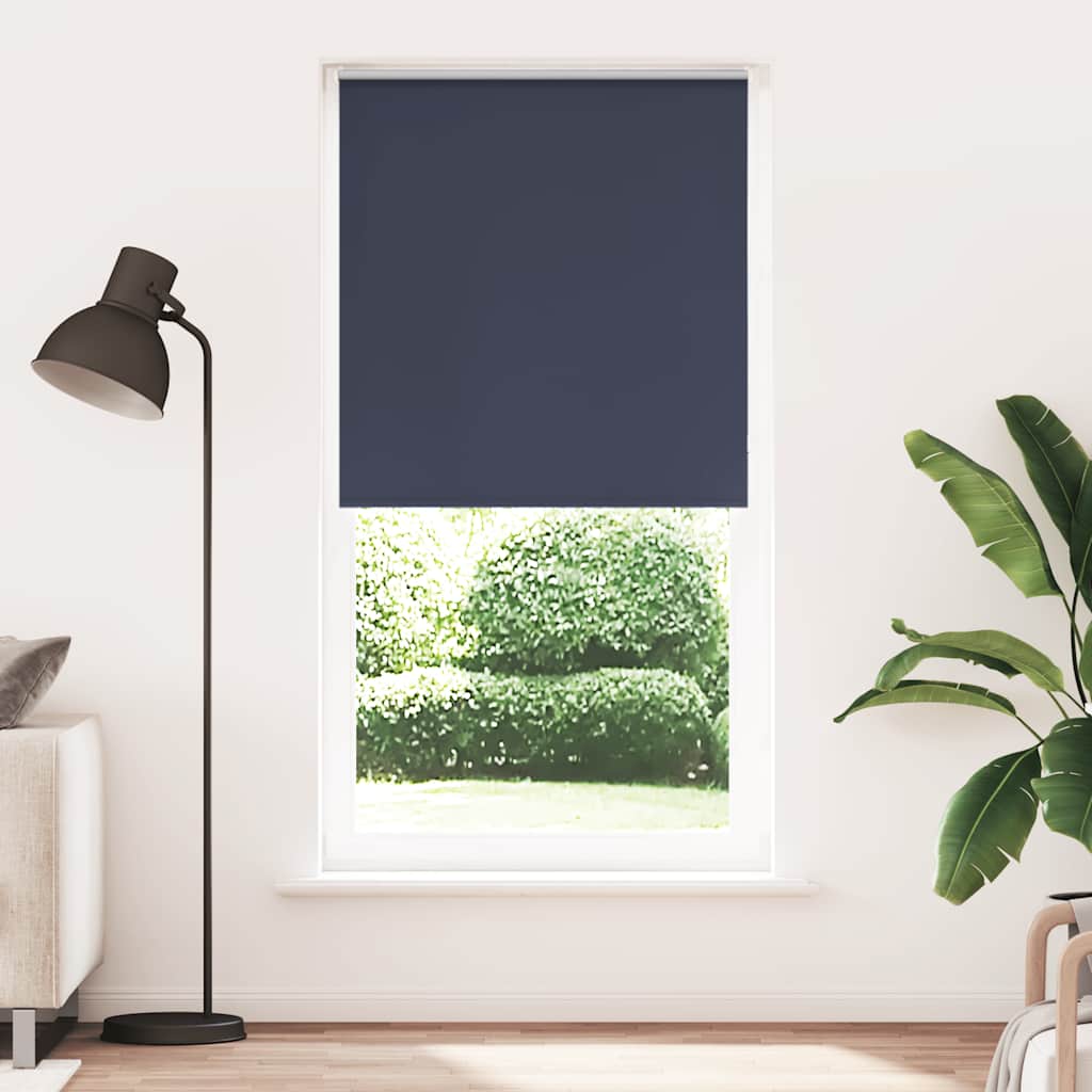 vidaXL Roller Blind Blackout Marine 90x210 cm Fabric Width 85.7 cm Polyester