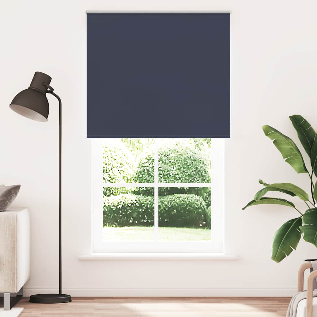 vidaXL Roller Blind Blackout Marine 130x210 cm Fabric Width 126.6 cm Polyester
