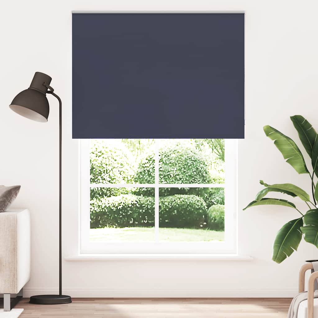 vidaXL Roller Blind Blackout Marine 150x210 cm Fabric Width 146.6 cm Polyester