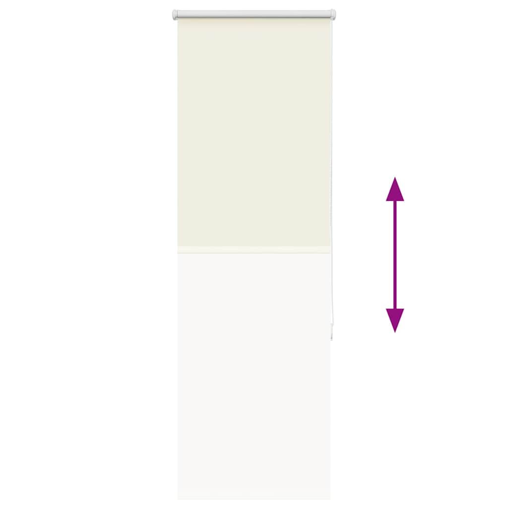 vidaXL Roller Blind Blackout Off White 40x130 cm Fabric Width 35.7 cm Polyester
