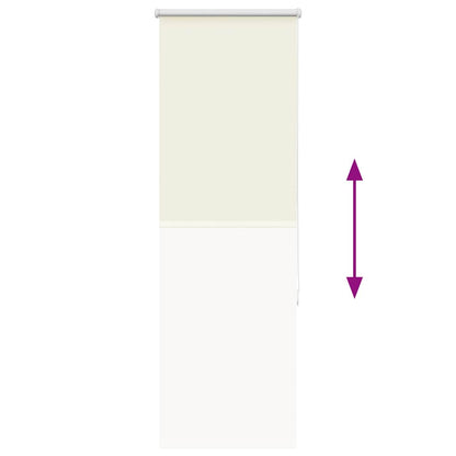 vidaXL Roller Blind Blackout Off White 40x130 cm Fabric Width 35.7 cm Polyester