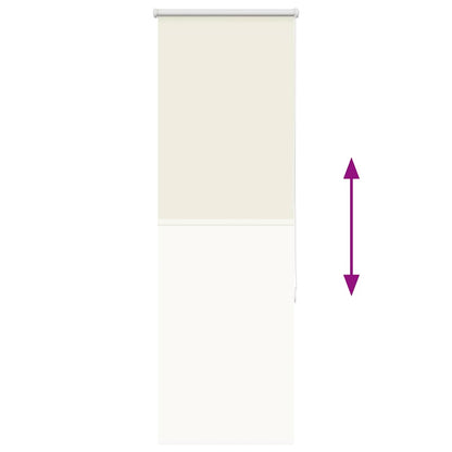 vidaXL Roller Blind Blackout Off White 60x130 cm Fabric Width 55.7 cm Polyester