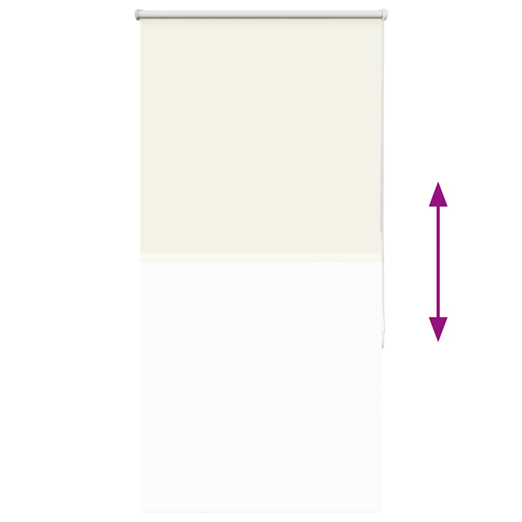 vidaXL Roller Blind Blackout Off White 70x130 cm Fabric Width 65.7 cm Polyester