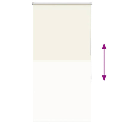 vidaXL Roller Blind Blackout Off White 70x130 cm Fabric Width 65.7 cm Polyester