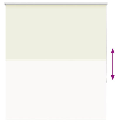 vidaXL Roller Blind Blackout Off White 125x130 cm Fabric Width 121.6 cm Polyester