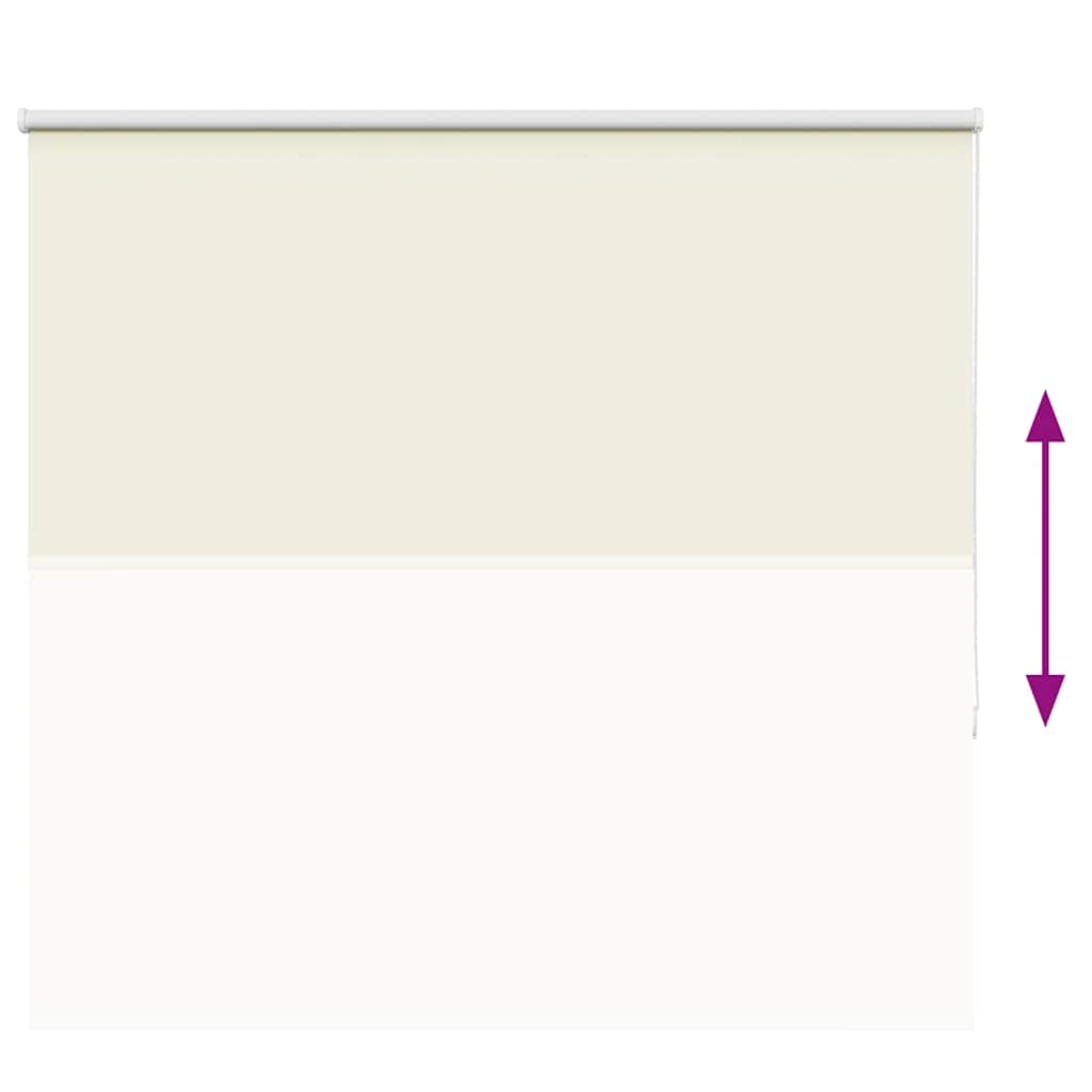 vidaXL Roller Blind Blackout Off White 165x130 cm Fabric Width 161.6 cm Polyester