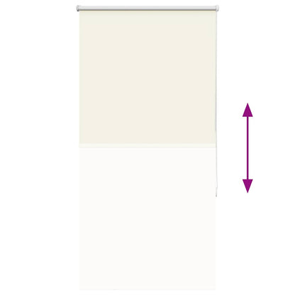 vidaXL Roller Blind Blackout Off White 65x150 cm Fabric Width 60.7 cm Polyester
