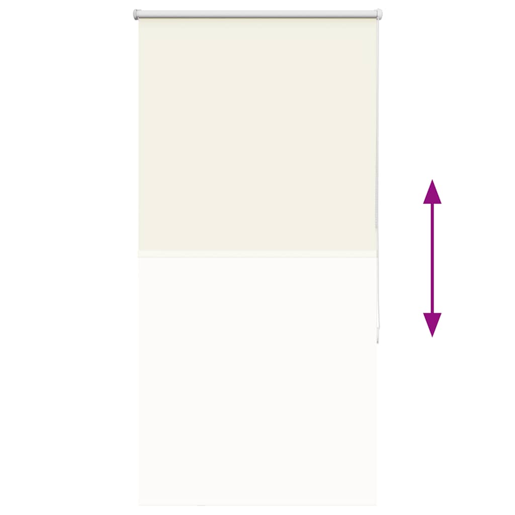 vidaXL Roller Blind Blackout Off White 80x150 cm Fabric Width 75.7 cm Polyester