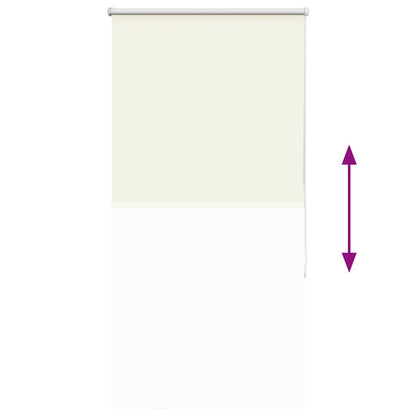 vidaXL Roller Blind Blackout Off White 85x150 cm Fabric Width 80.7 cm Polyester