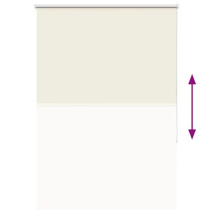 vidaXL Roller Blind Blackout Off White 95x150 cm Fabric Width 90.7 cm Polyester