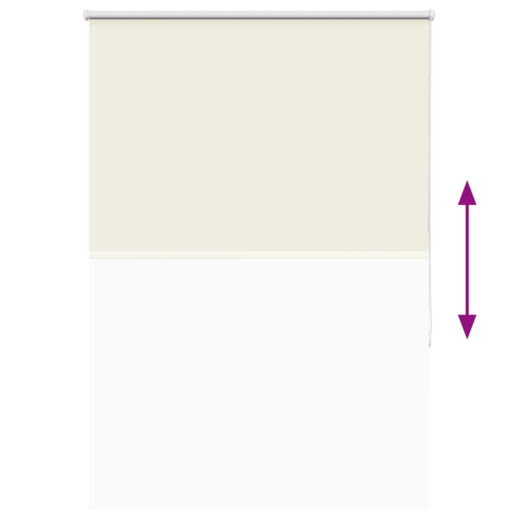vidaXL Roller Blind Blackout Off White 100x150 cm Fabric Width 95.7 cm Polyester