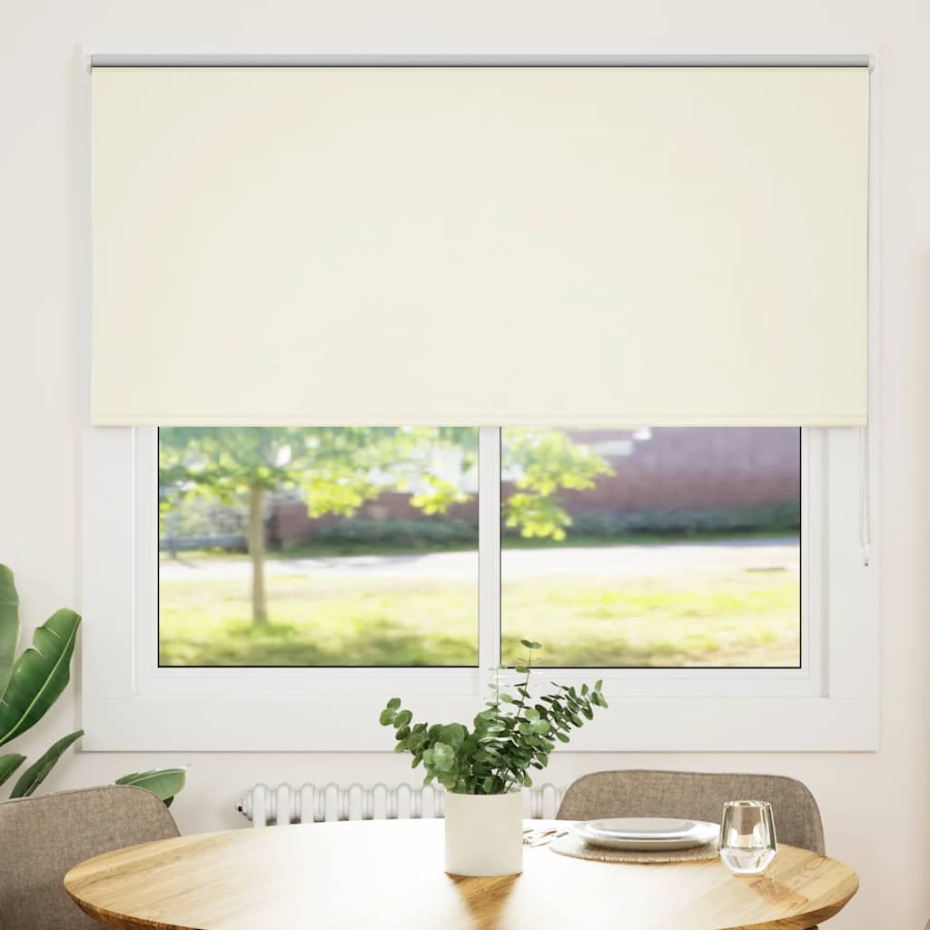 vidaXL Roller Blind Blackout Off White 165x150cm Fabric Width 161.6cm