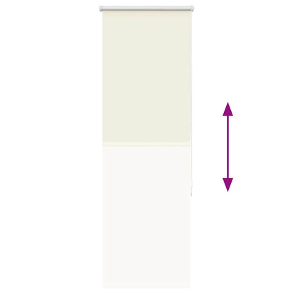 vidaXL Roller Blind Blackout Off White 40x175 cm Fabric Width 35.7 cm Polyester