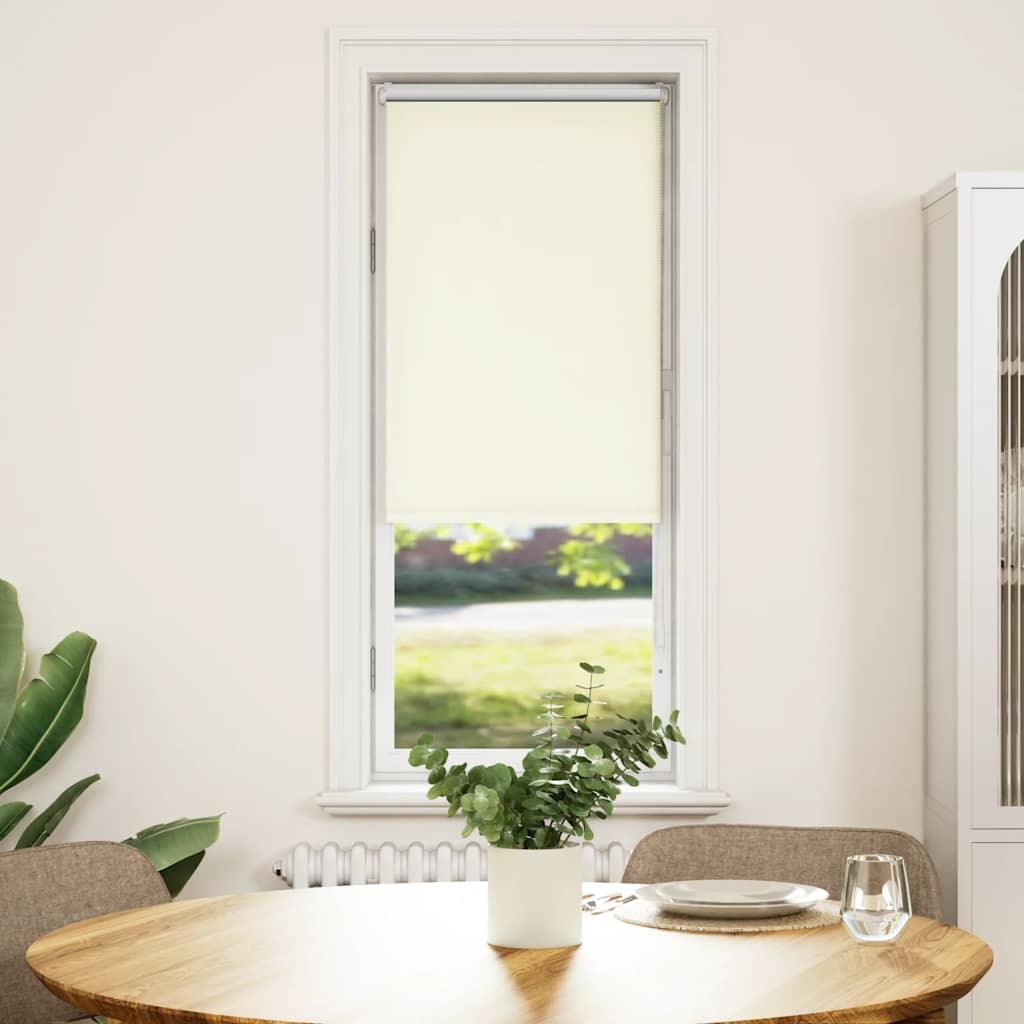 vidaXL Roller Blind Blackout Off White 60x175 cm Fabric Width 55,7 cm Polyester