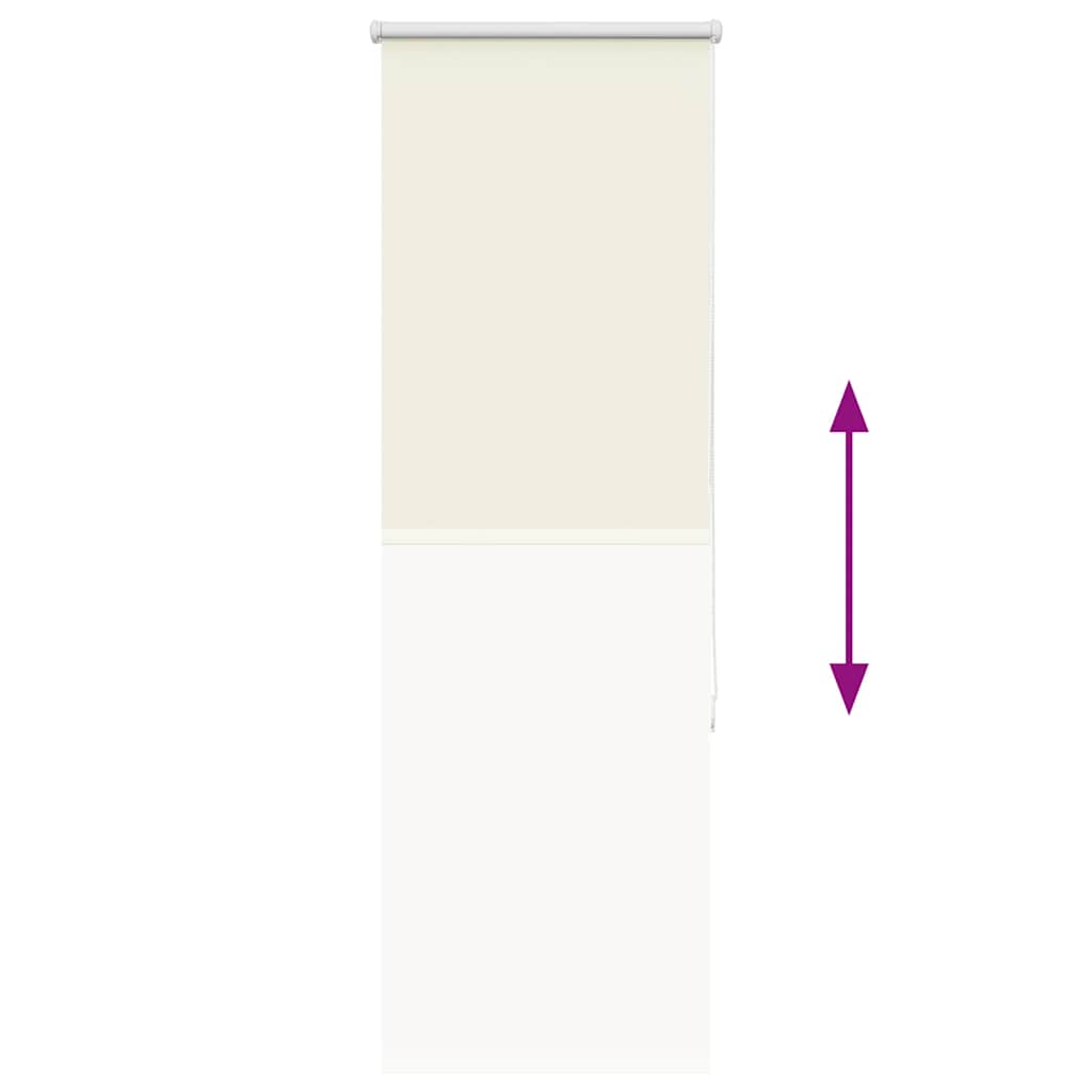 vidaXL Roller Blind Blackout Off White 60x175 cm Fabric Width 55,7 cm Polyester