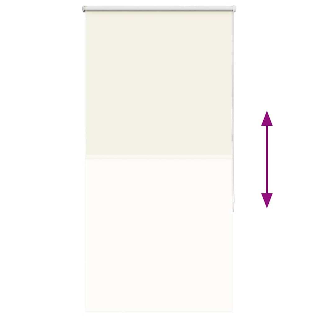vidaXL Roller Blind Blackout Off White 75x175 cm Fabric Width 70.7 cm Polyester