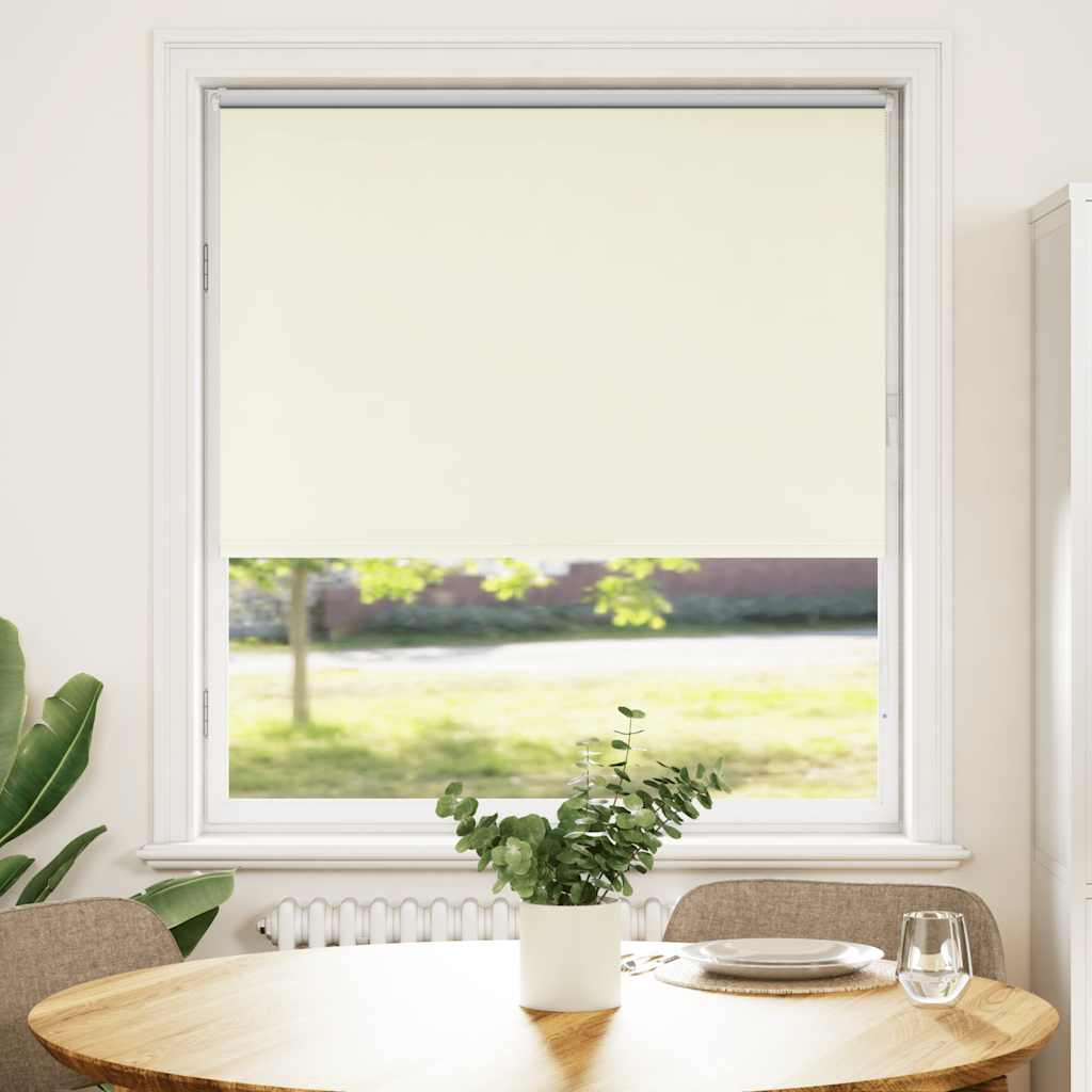 vidaXL Roller Blind Blackout Off White 95x175 cm Fabric Width 90.7 cm