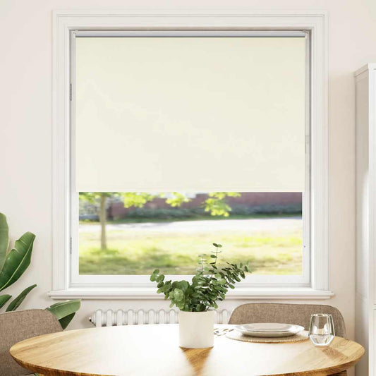 vidaXL Roller Blind Blackout Off White 100x175 cm Fabric Width 95.7 cm