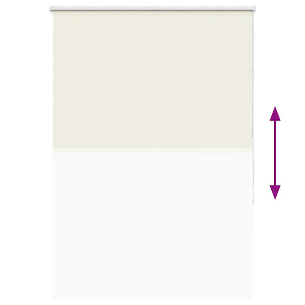 vidaXL Roller Blind Blackout Off White 105x175 cm Fabric Width 100.7 cm Polyester