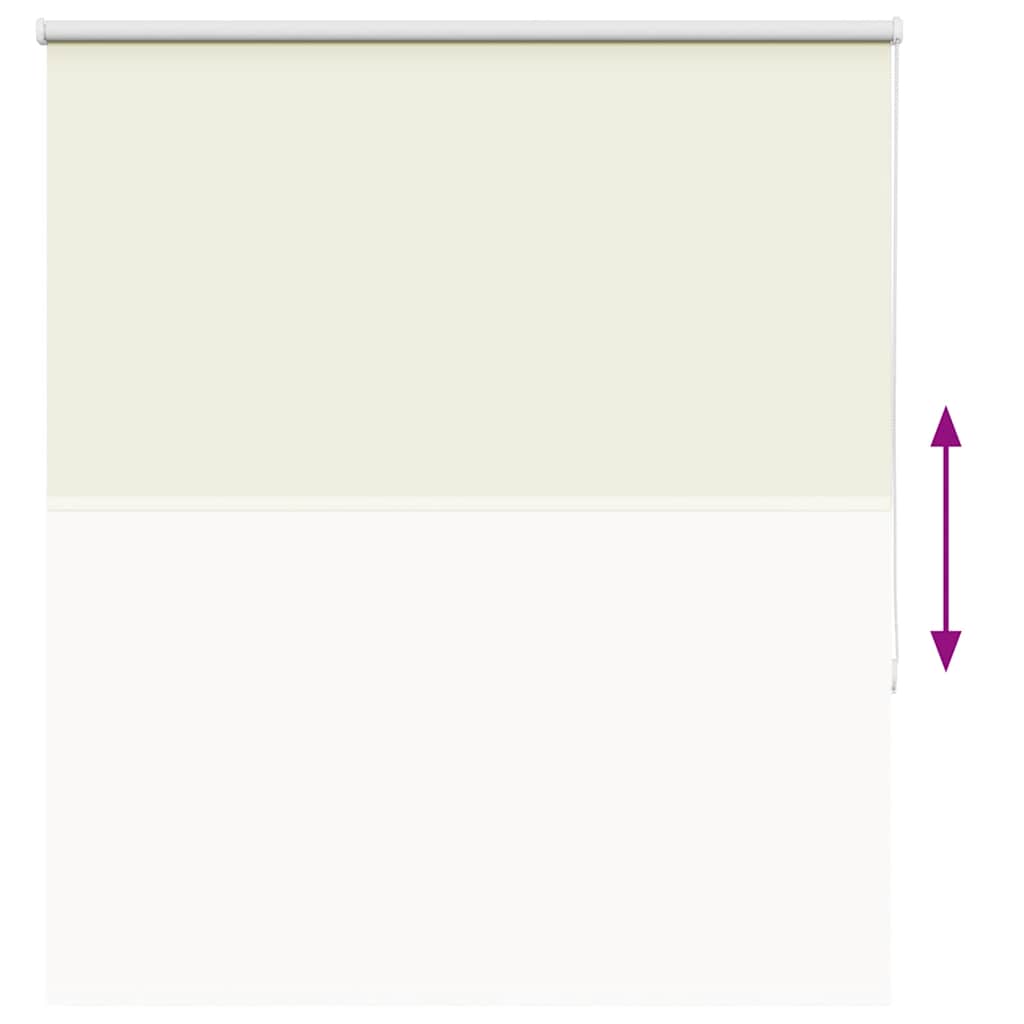 vidaXL Roller Blind Blackout Off White 120x175 cm Fabric Width 116.6 cm Polyester