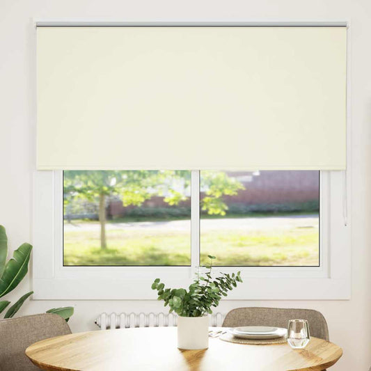 vidaXL Roller Blind Blackout Off White 160x175cm Fabric Width 156.6cm