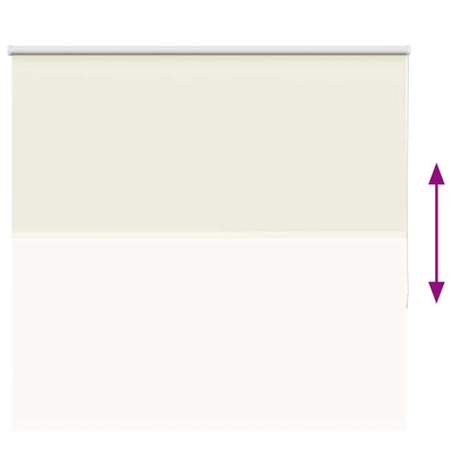 vidaXL Roller Blind Blackout Off White 160x175 cm Fabric Width 156.6 cm Polyester