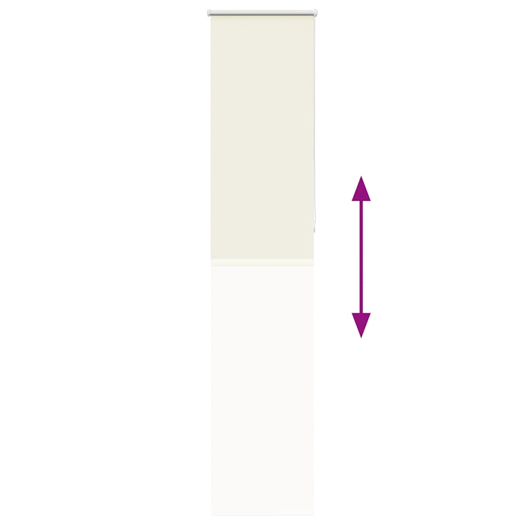 vidaXL Roller Blind Blackout Off White 55x210 cm Fabric Width 50.7 cm Polyester