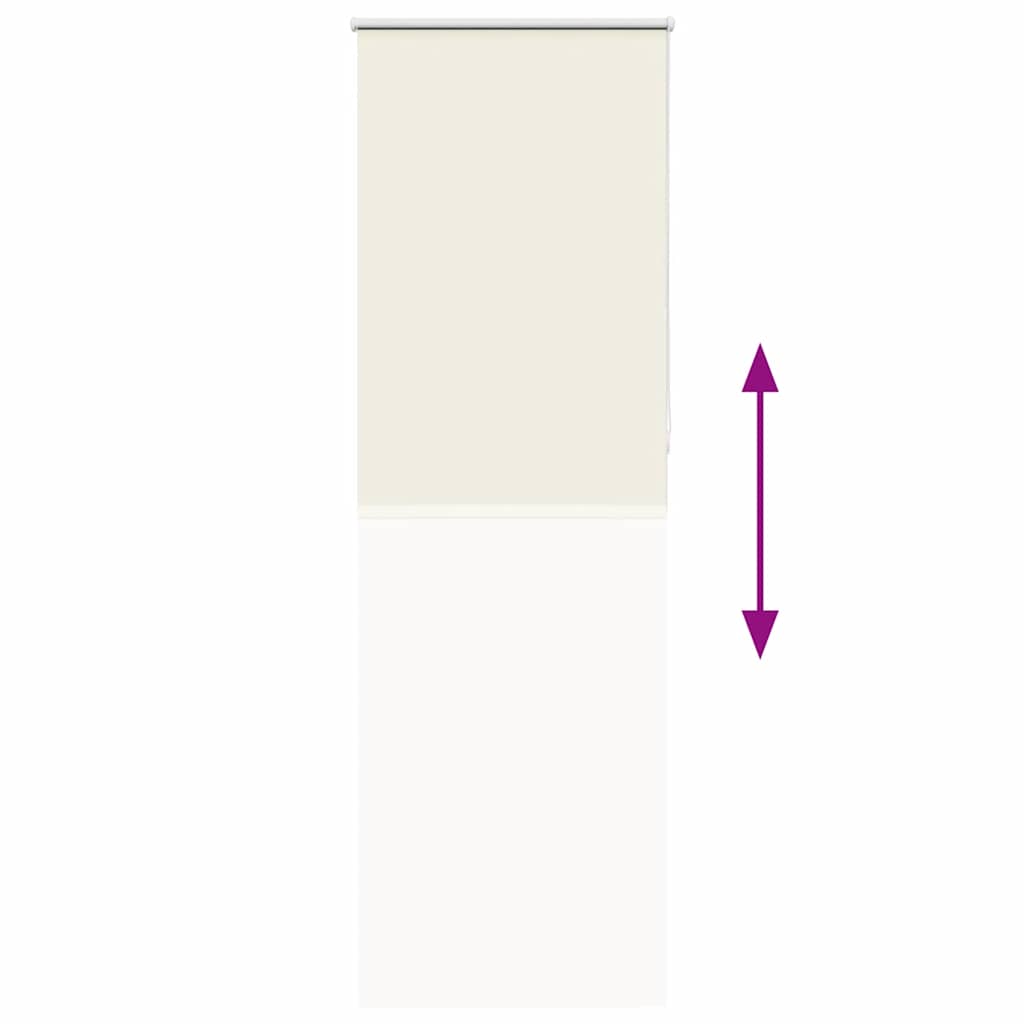 vidaXL Roller Blind Blackout Off White 80x210 cm Fabric Width 75.7 cm Polyester