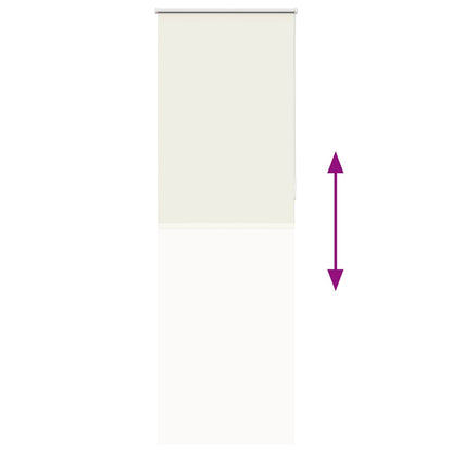 vidaXL Roller Blind Blackout Off White 85x210 cm Fabric Width 80.7 cm Polyester