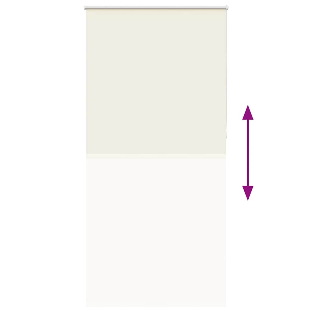 vidaXL Roller Blind Blackout Off White 105x210 cm Fabric Width 100.7 cm Polyester