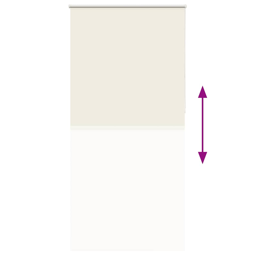 vidaXL Roller Blind Blackout Off White 110x210 cm Fabric Width 105.7 cm Polyester
