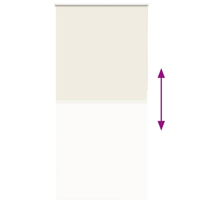 vidaXL Roller Blind Blackout Off White 110x210 cm Fabric Width 105.7 cm Polyester