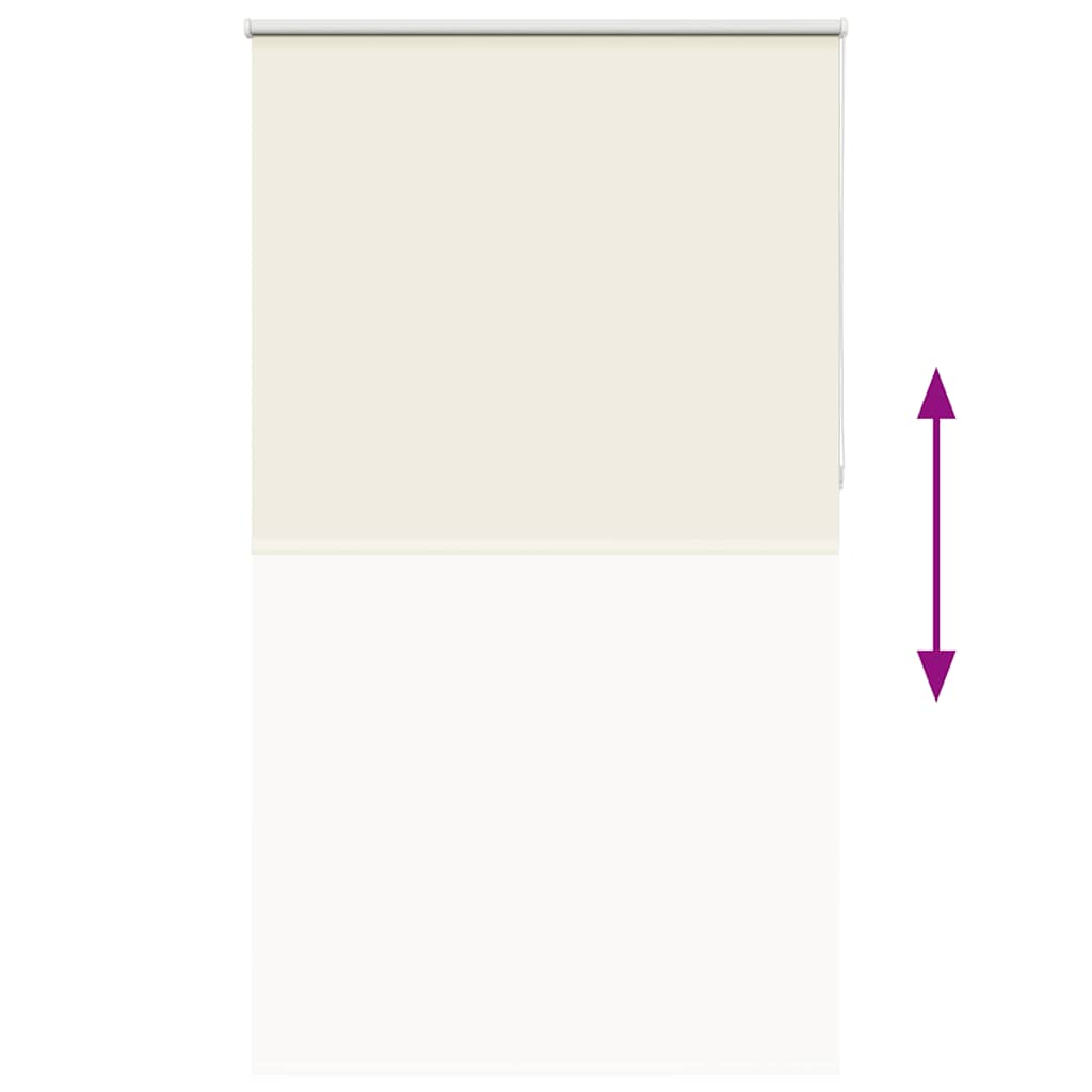 vidaXL Roller Blind Blackout Off White 125x210 cm Fabric Width 121.6 cm Polyester