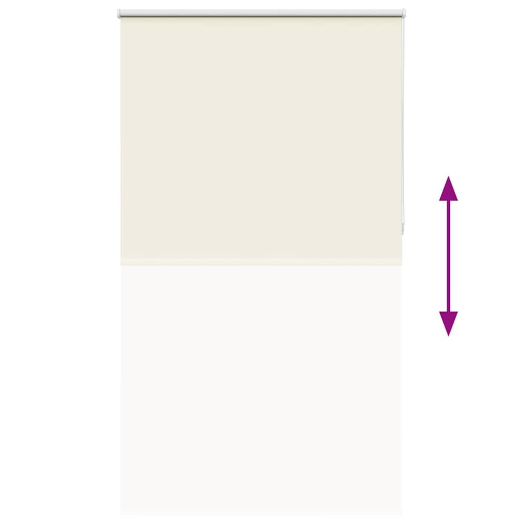 vidaXL Roller Blind Blackout Off White 130x210 cm Fabric Width 126.6 cm Polyester