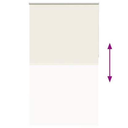 vidaXL Roller Blind Blackout Off White 130x210 cm Fabric Width 126.6 cm Polyester