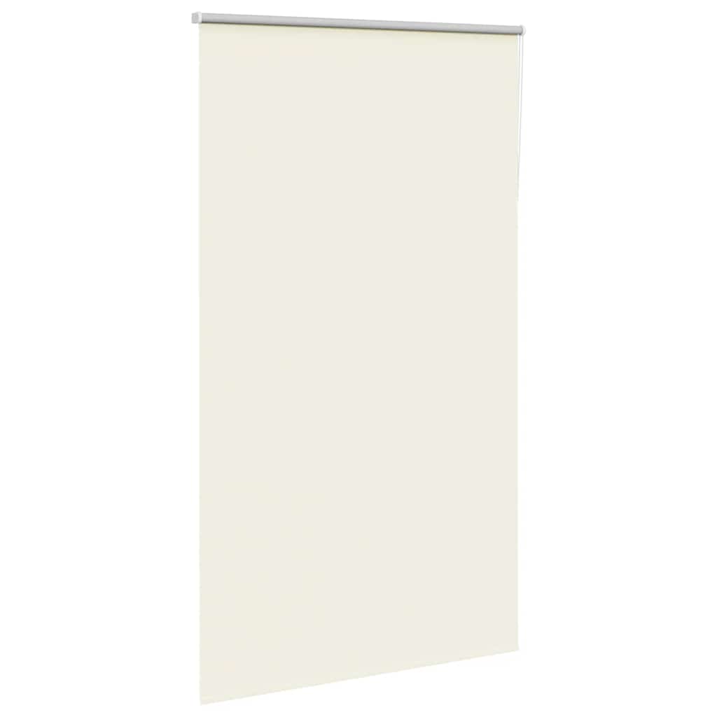 vidaXL Roller Blind Blackout Off White 135x210 cm Fabric Width 131.6 cm Polyester