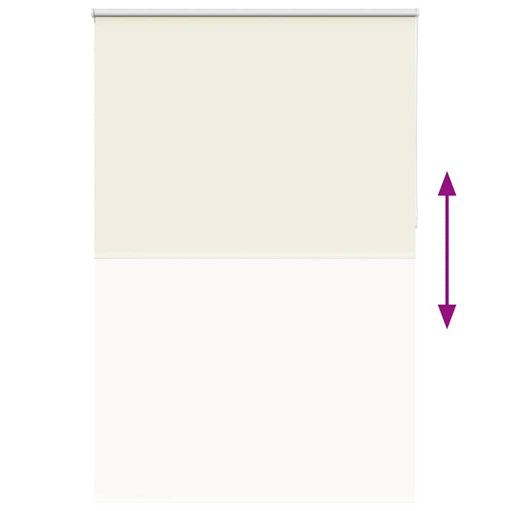 vidaXL Roller Blind Blackout Off White 160x210 cm Fabric Width 156.6 cm Polyester