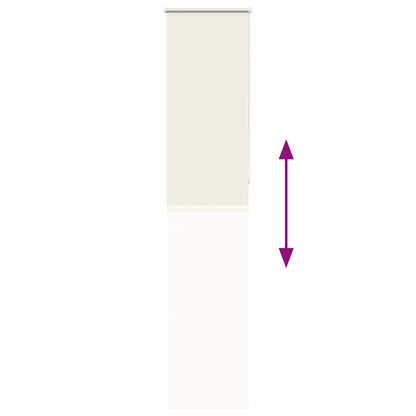 vidaXL Roller Blind Blackout Off White 45x230 cm Fabric Width 40.7 cm Polyester