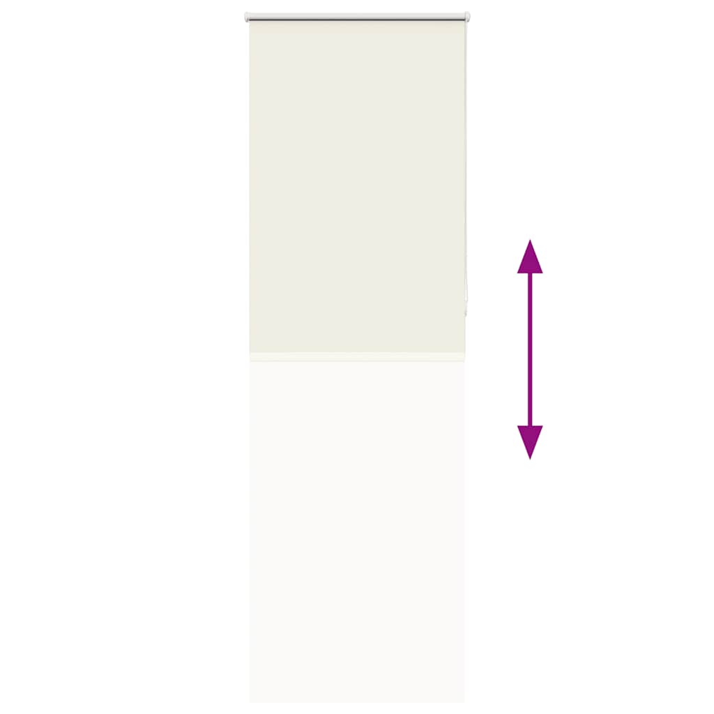 vidaXL Roller Blind Blackout Off White 75x230 cm Fabric Width 70.7 cm Polyester