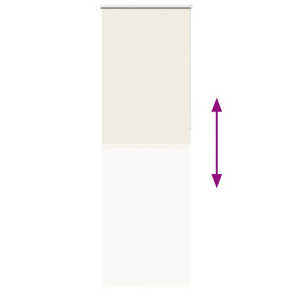 vidaXL Roller Blind Blackout Off White 80x230 cm Fabric Width 75.7 cm Polyester